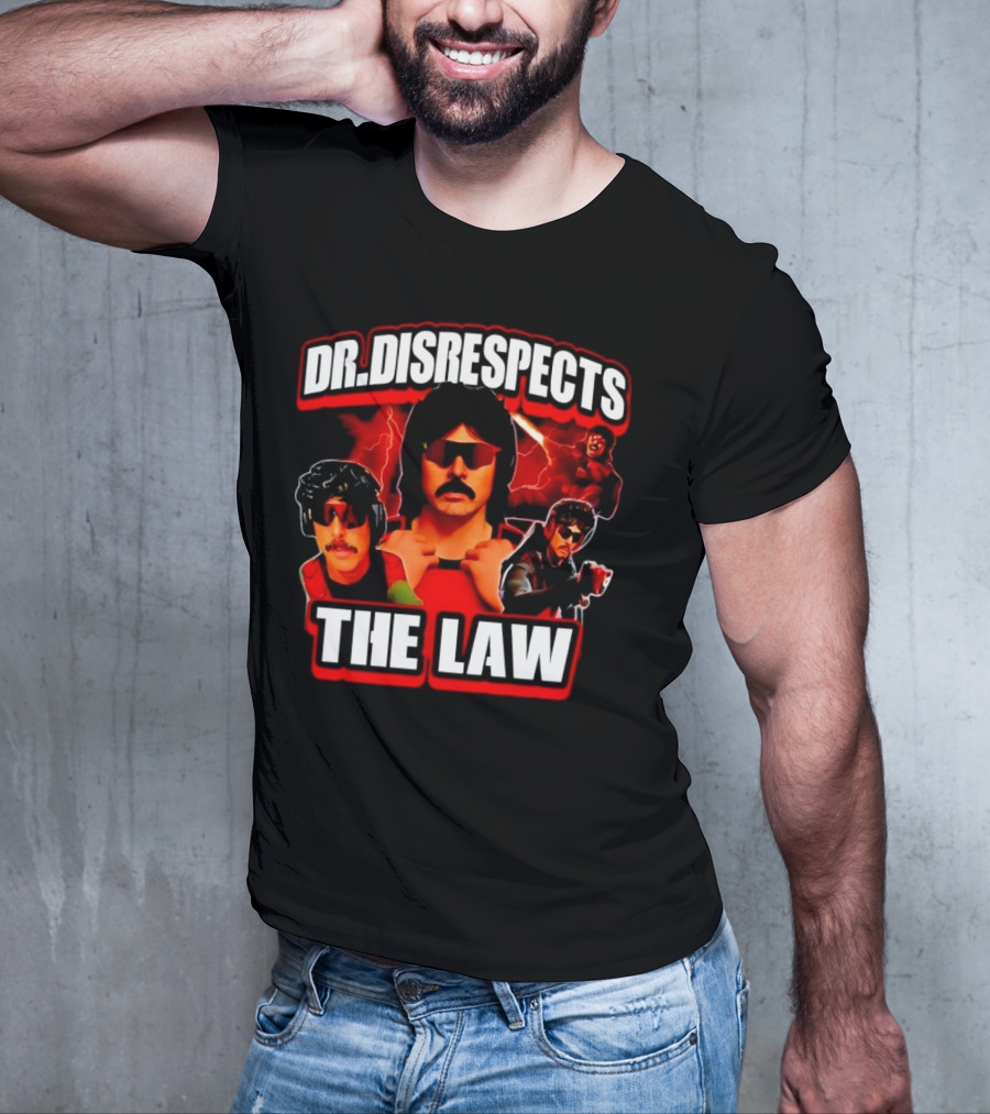 Dr Disrespects The Law Gamer Lightning Action T-Shirt