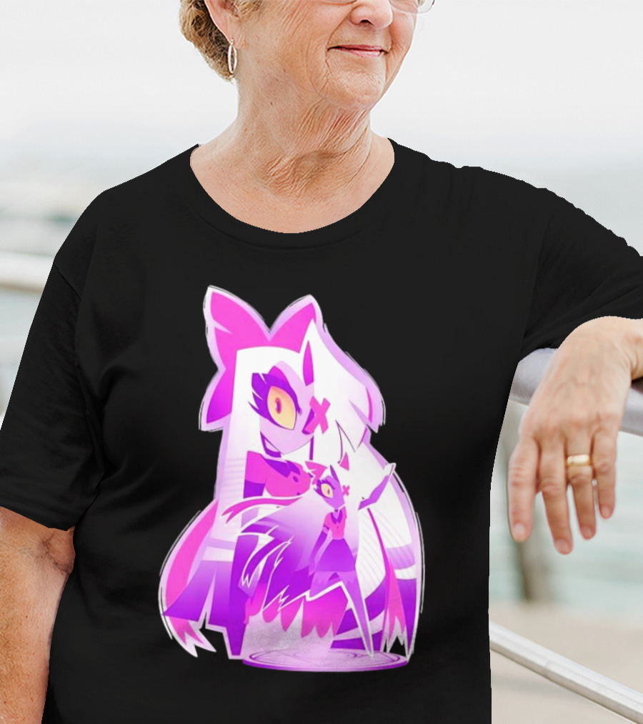 Exorcist Angel Hazbin Hotel Game Purple Character T-Shirt