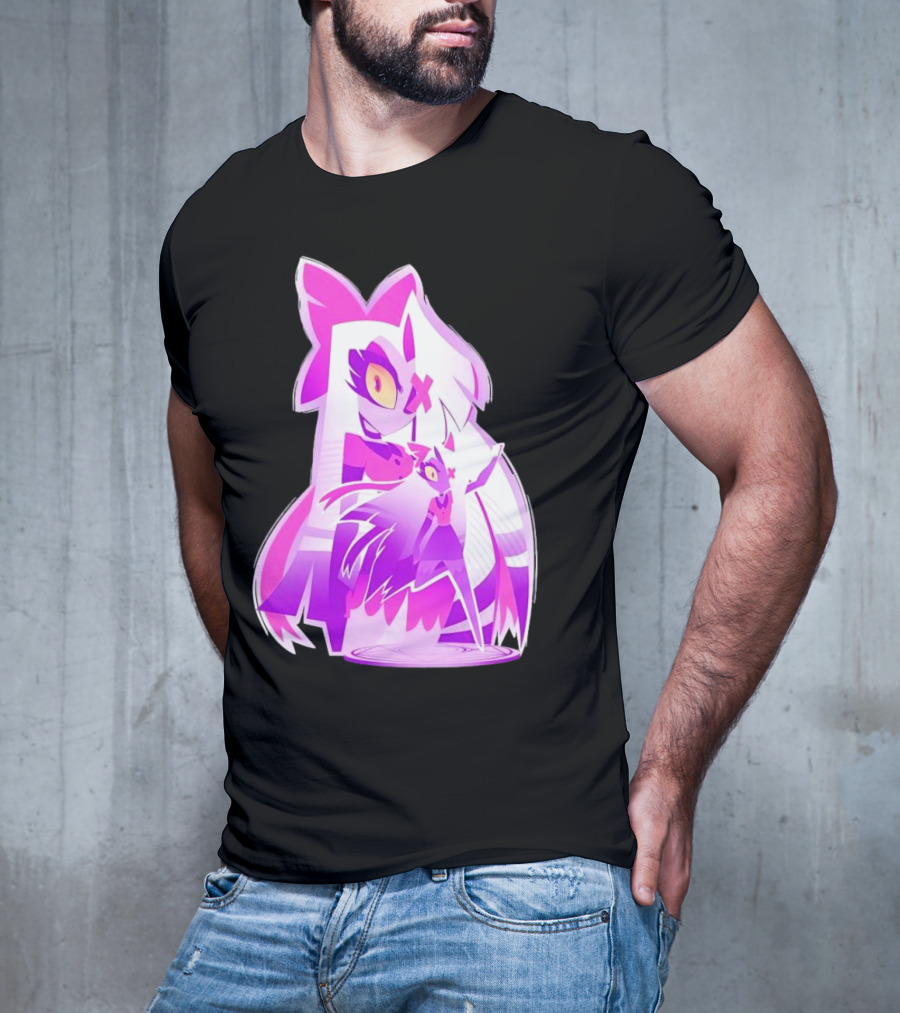 Exorcist Angel Hazbin Hotel Game Purple Character T-Shirt