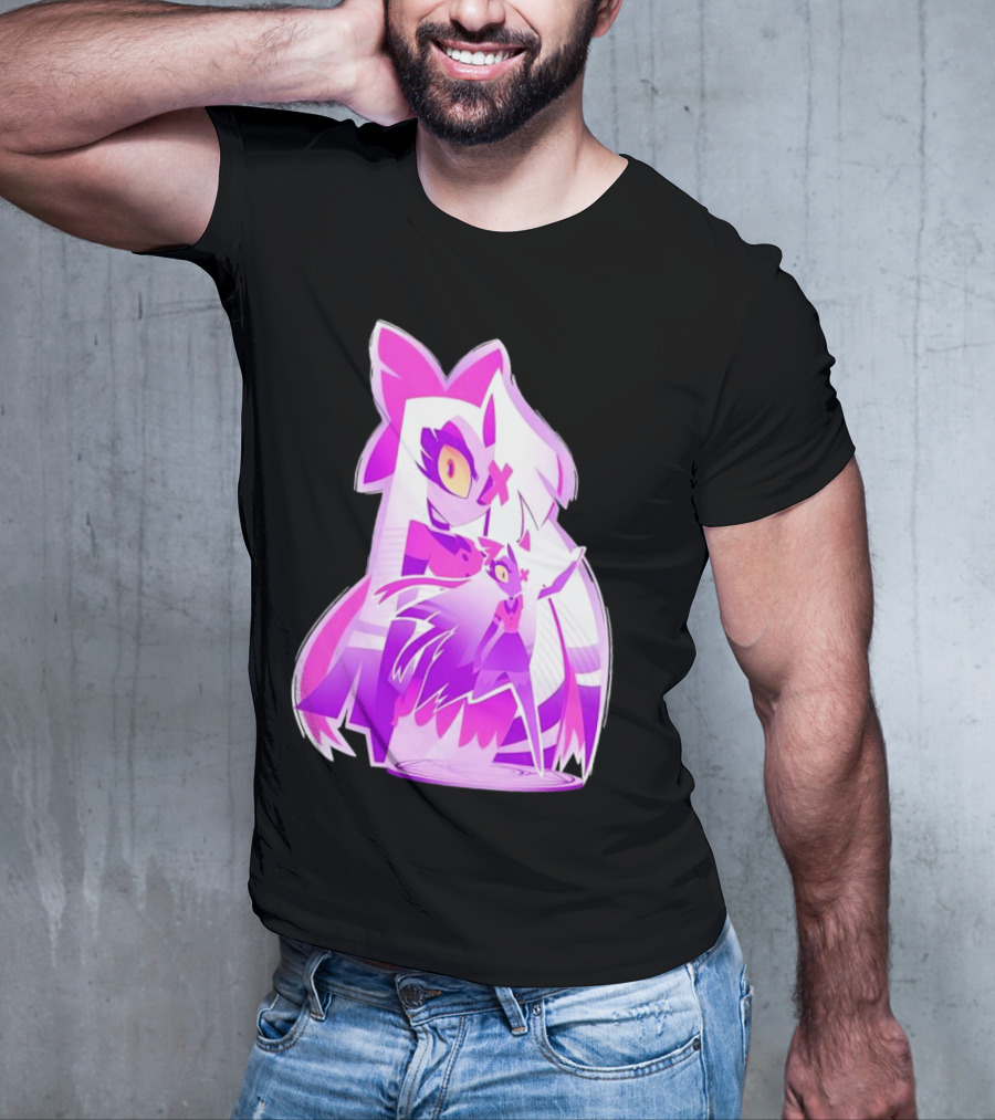 Exorcist Angel Hazbin Hotel Game Purple Character T-Shirt