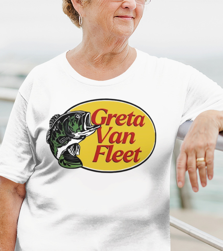 Greta Van Fleet Bass Fishing Oval Bass Emblem T-Shirt