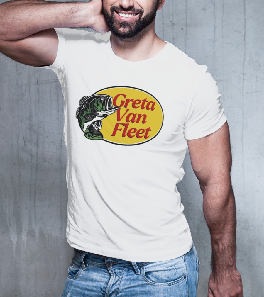 Greta Van Fleet Bass Fishing Oval Bass Emblem T-Shirt