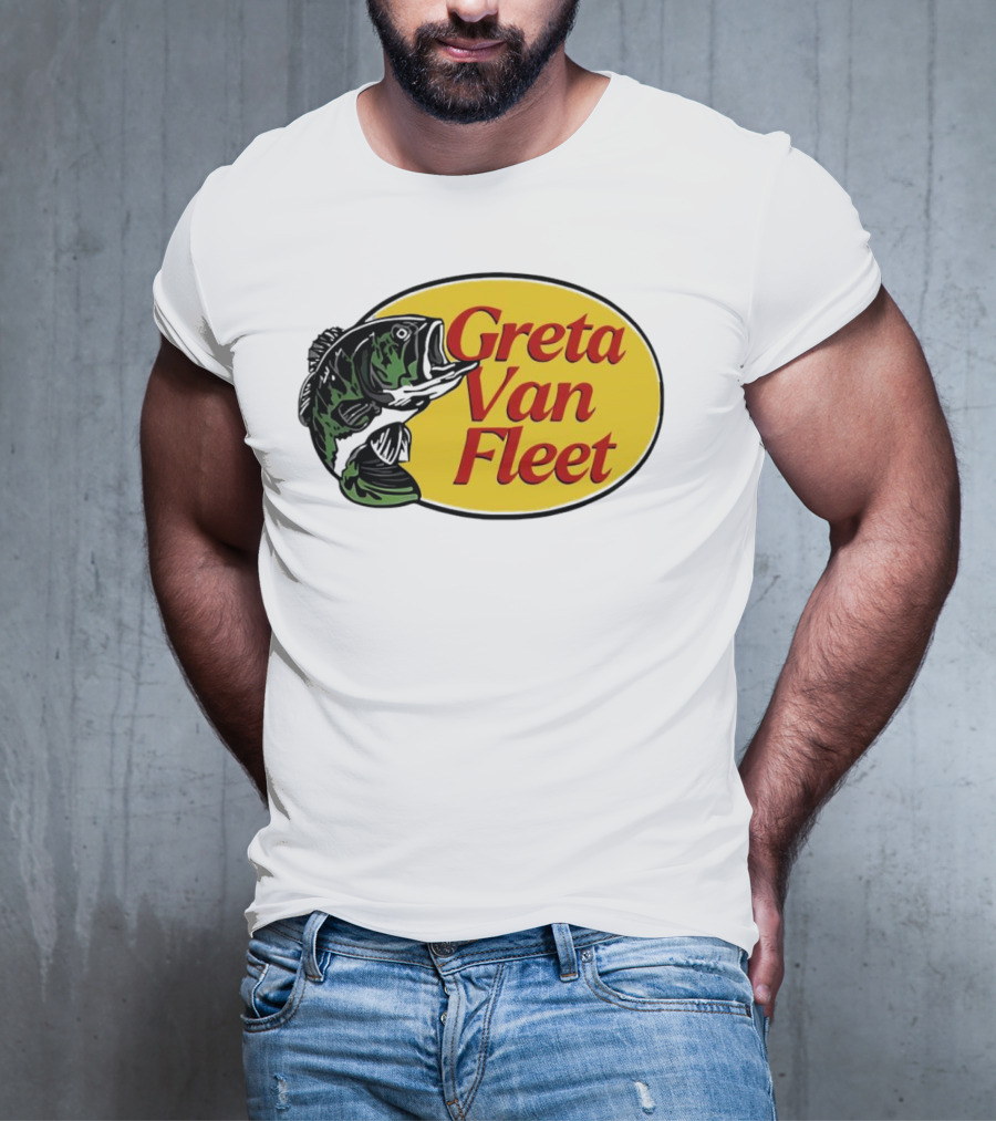 Greta Van Fleet Bass Fishing Oval Bass Emblem T-Shirt