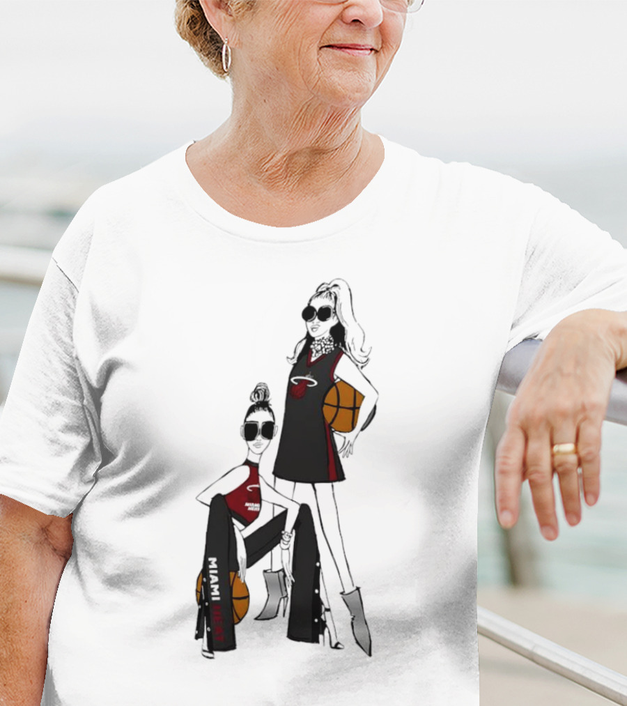 Miami Heat G-III 4Her Basketball Girls Fitted Fashion Lineup T-Shirt