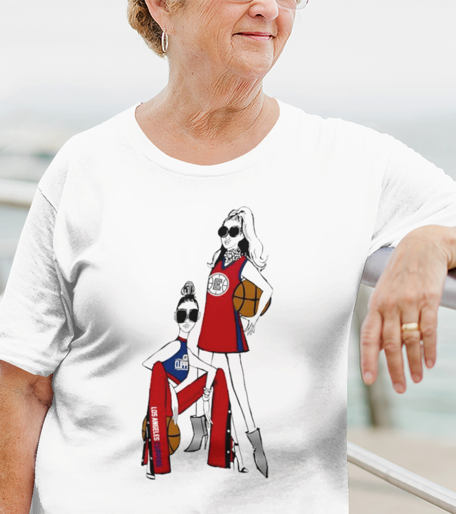 Los Angeles Clippers G-III 4Her Basketball Girls Fashion Red Blue T-Shirt