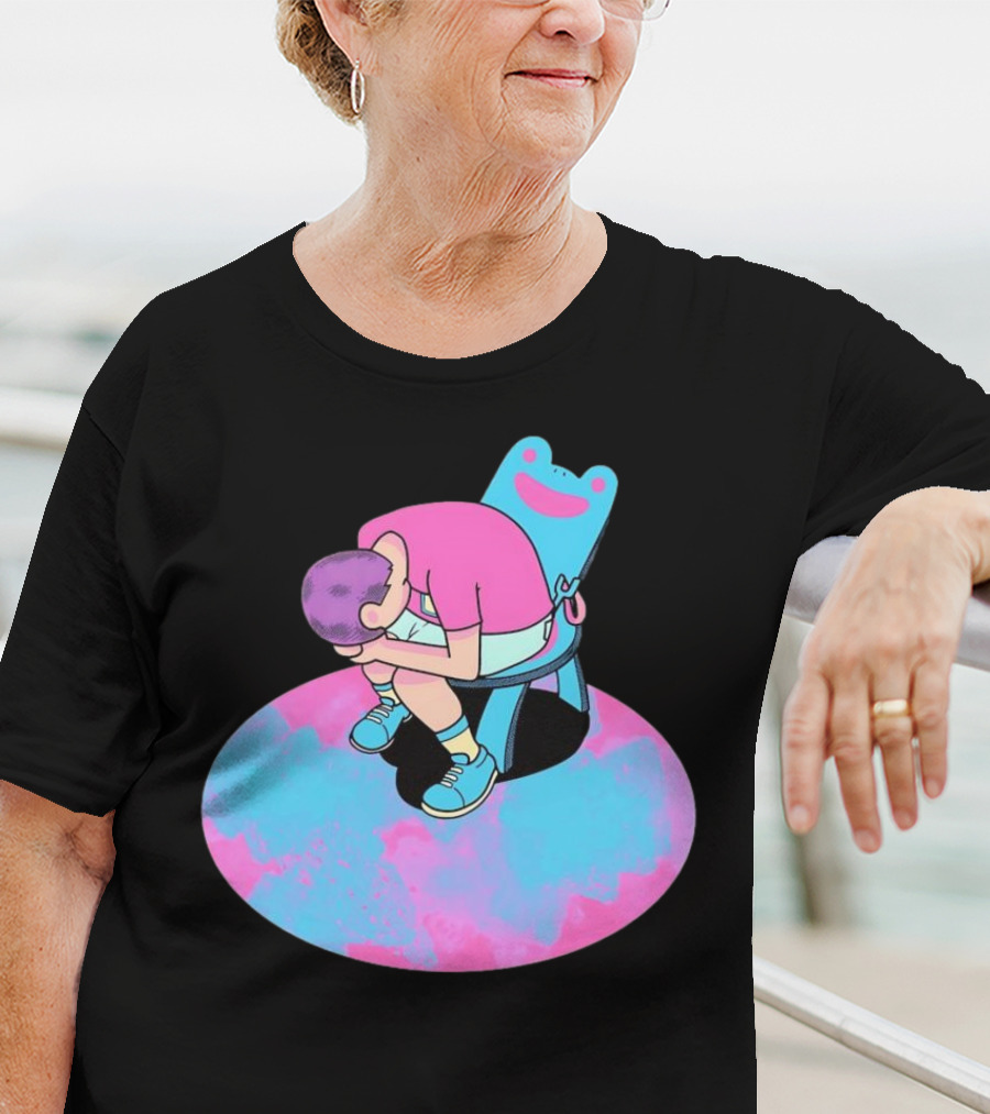 Bell Tolls X My Bells Child In Chair Art With Pink And Blue Palette T-Shirt