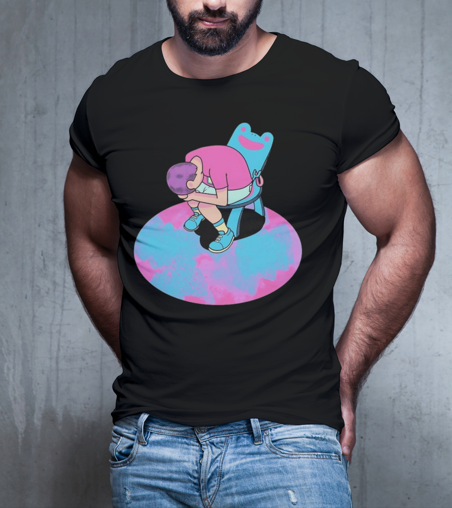 Bell Tolls X My Bells Child In Chair Art With Pink And Blue Palette T-Shirt