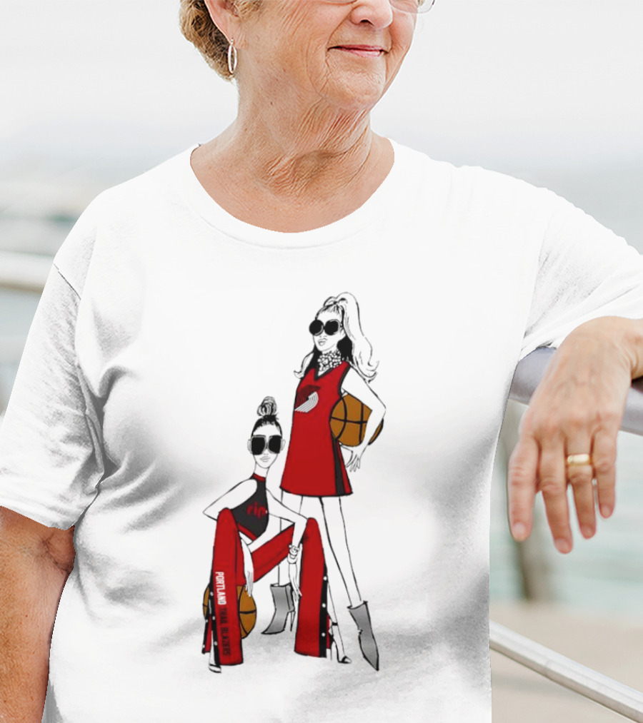 Portland Trail Blazers Rip City Basketball G-III 4Her Girls Fitted T-Shirt