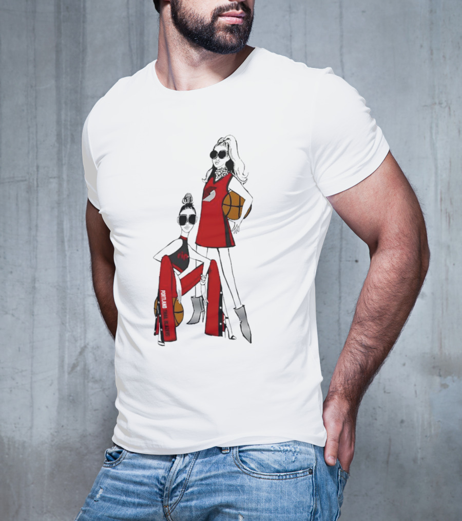 Portland Trail Blazers Rip City Basketball G-III 4Her Girls Fitted T-Shirt