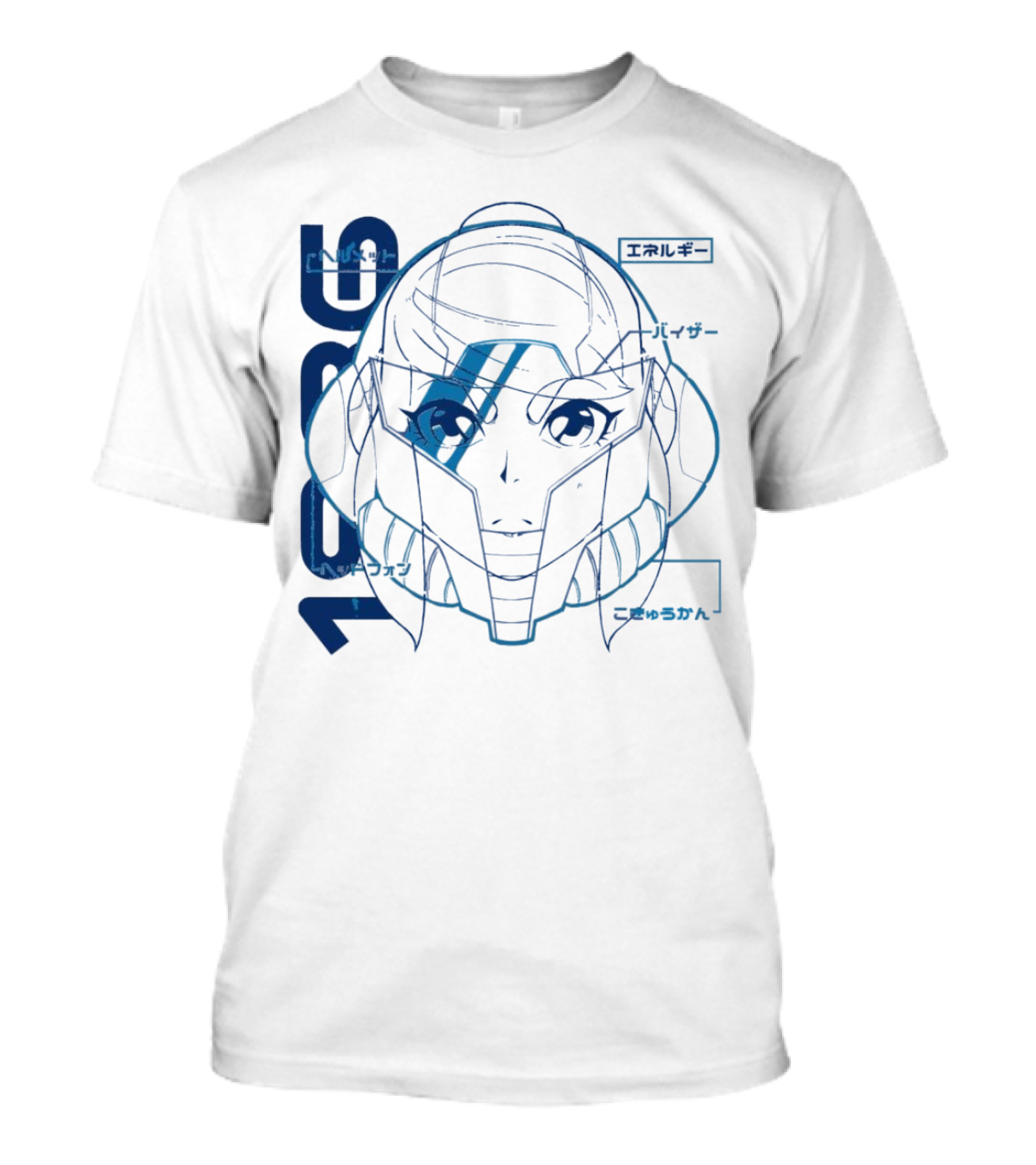 Samus Aran Metroid Heroine 1986 Visor Energy Icon Japanese T-Shirt