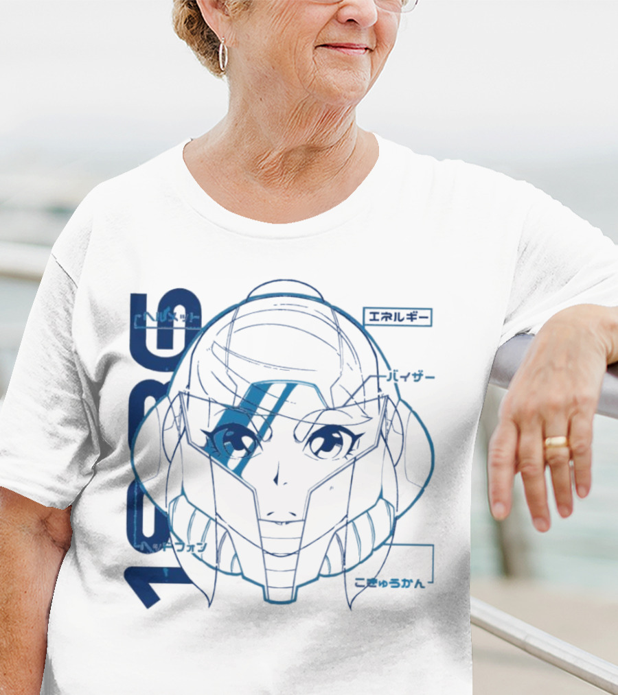 Samus Aran Metroid Heroine 1986 Visor Energy Icon Japanese T-Shirt