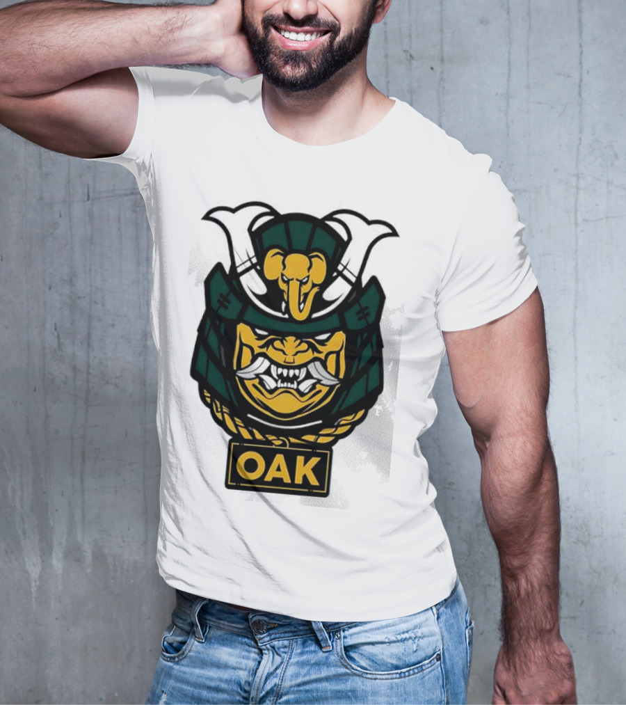 Oakland Athletics Samurai OAK Aggressive Mask T-Shirt