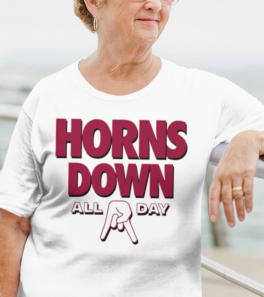 Horns Down All Day Oklahoma Sooners T-Shirt