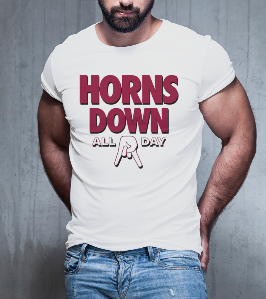 Horns Down All Day Oklahoma Sooners T-Shirt