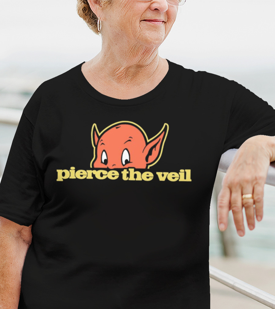 Pierce The Veil Devil Icon Red Cartoon Head T-Shirt