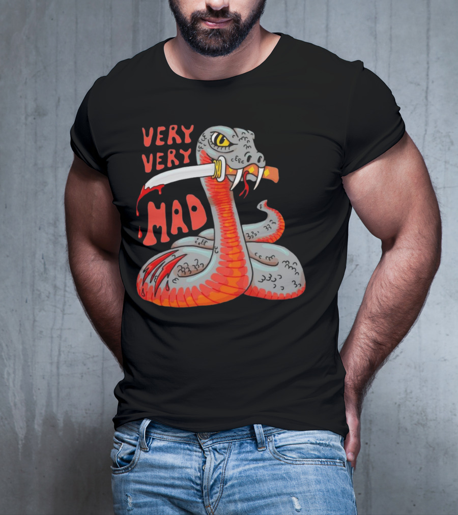 Very Very Mad Snake With Knife T-Shirt