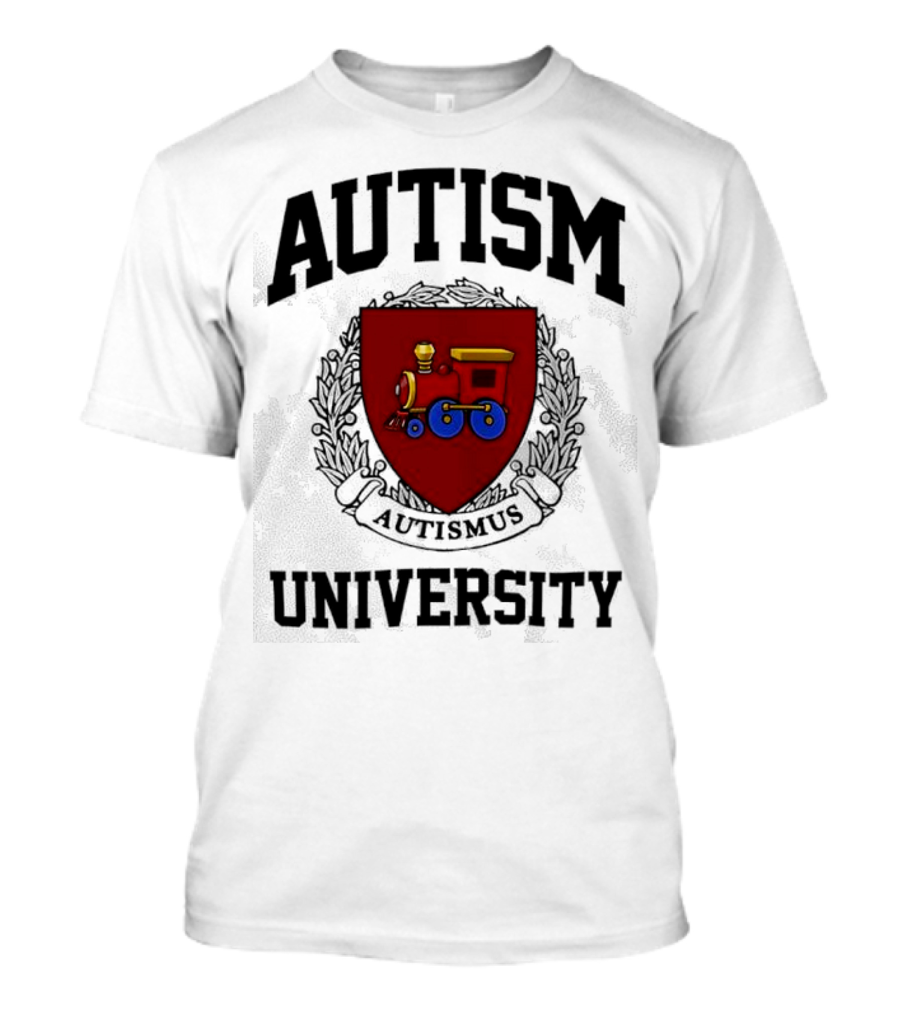 AUTISM UNIVERSITY AUTISMUS CREST CREWNECK T-Shirt