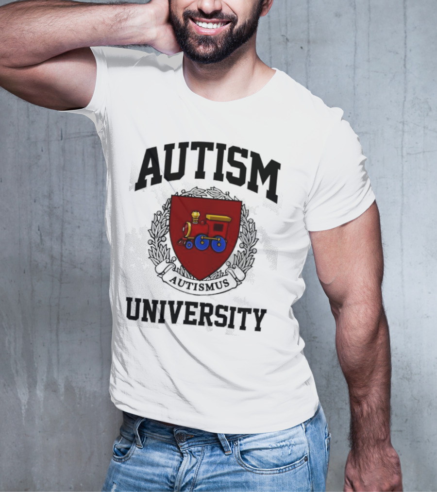 AUTISM UNIVERSITY AUTISMUS CREST CREWNECK T-Shirt