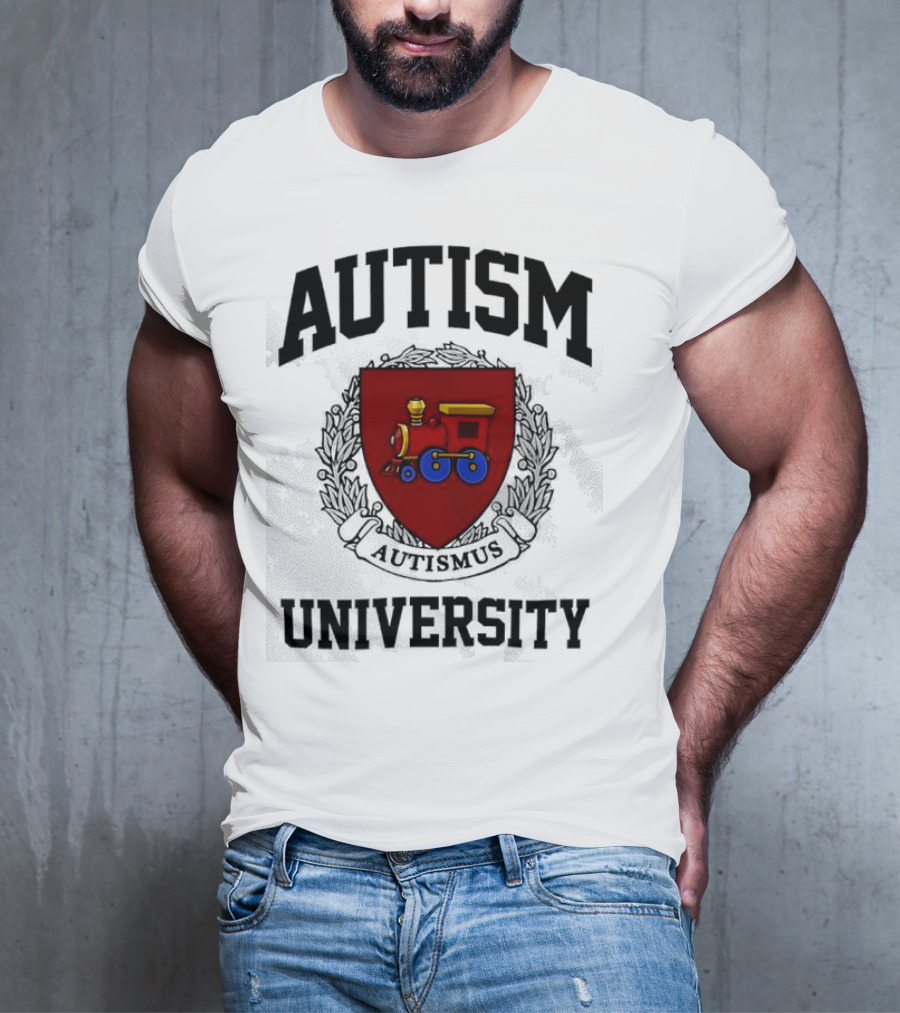 AUTISM UNIVERSITY AUTISMUS CREST CREWNECK T-Shirt