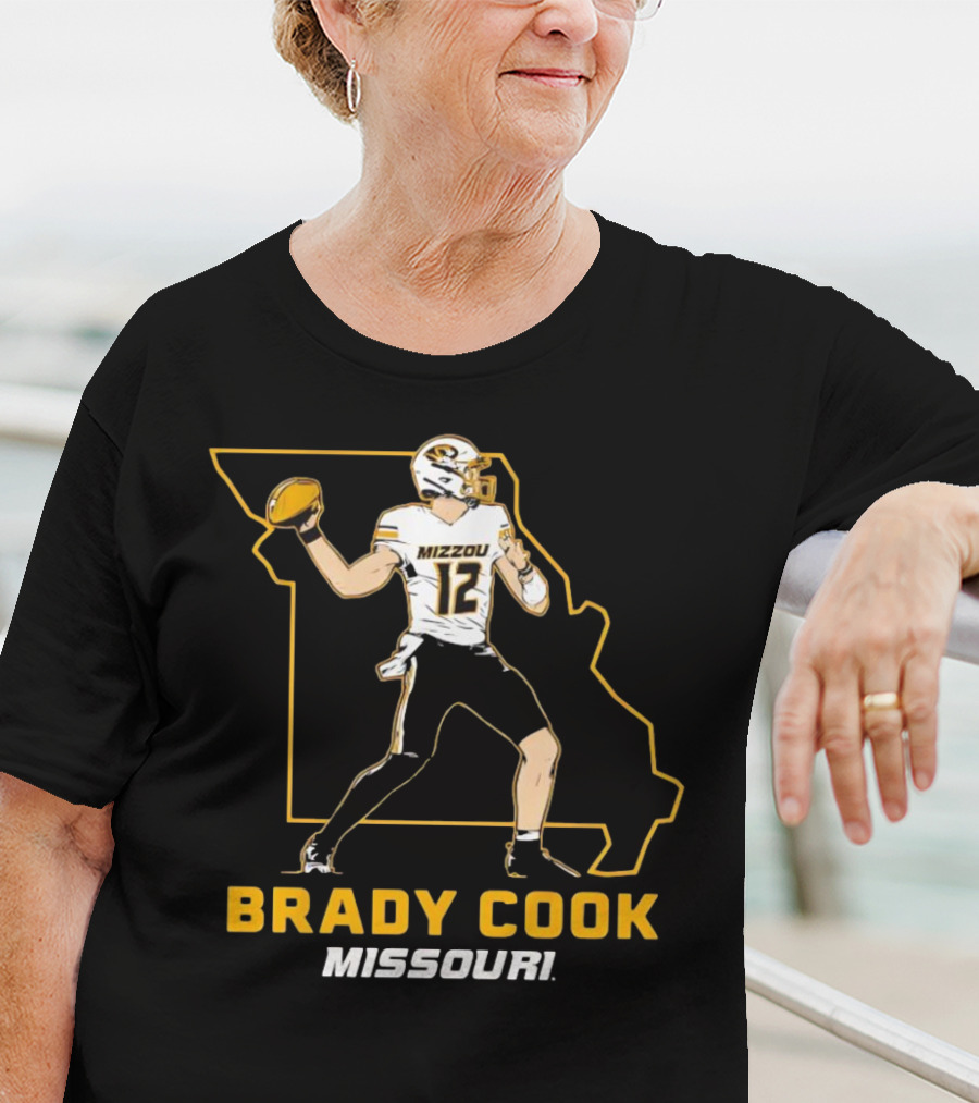 Brady Cook Mizzou Missouri Football Player 12 T-Shirt