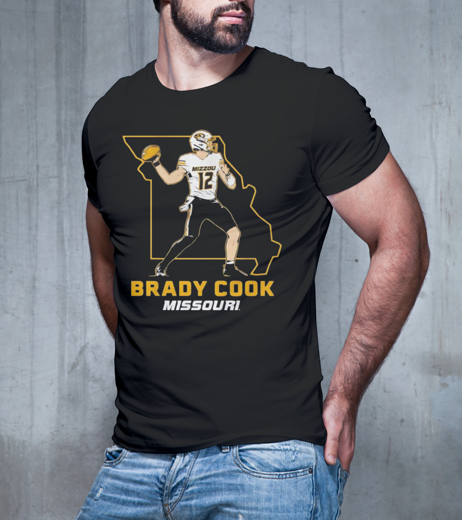 Brady Cook Mizzou Missouri Football Player 12 T-Shirt