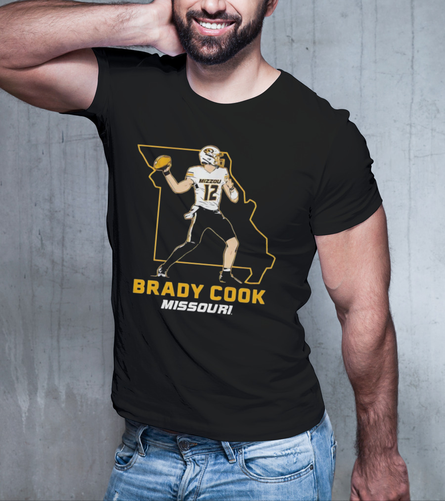 Brady Cook Mizzou Missouri Football Player 12 T-Shirt