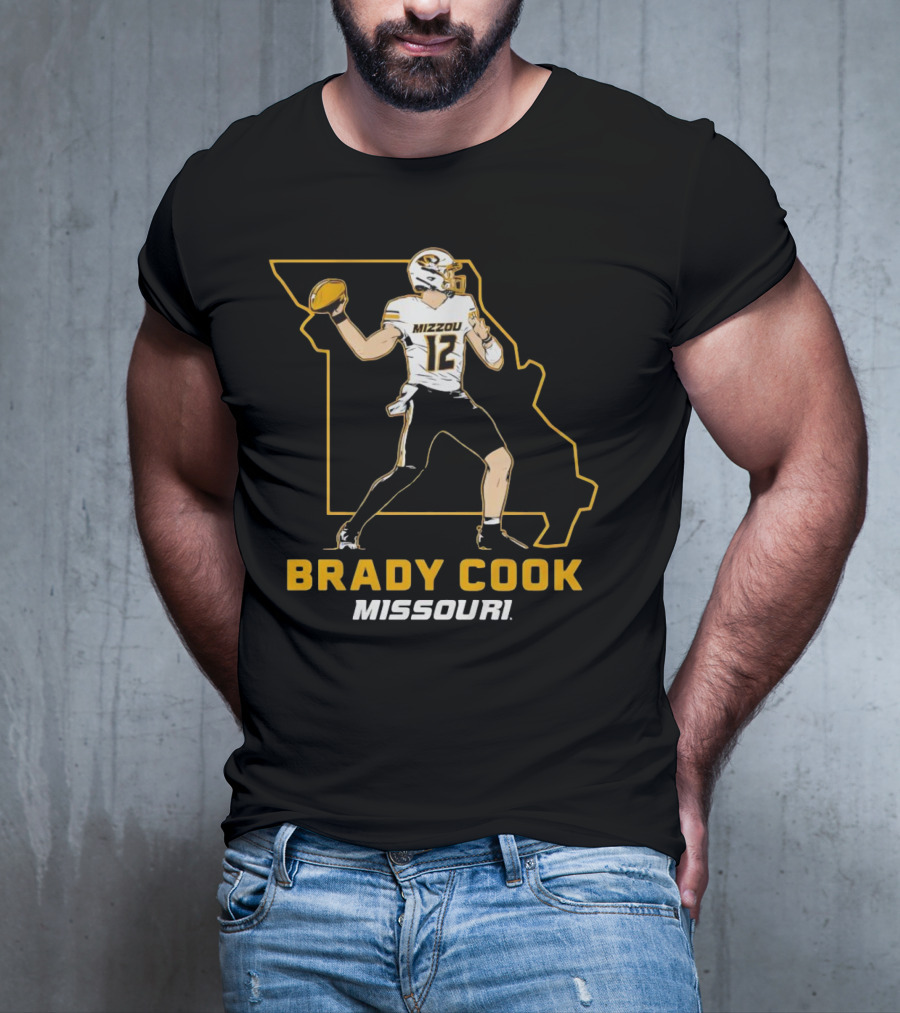 Brady Cook Mizzou Missouri Football Player 12 T-Shirt