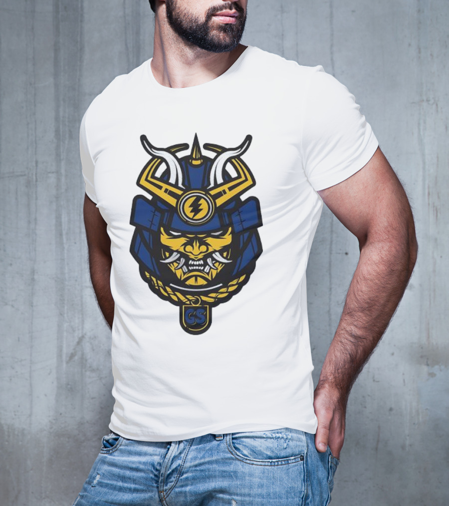 Golden State Warriors GS Samurai Helmet Emblem T-Shirt
