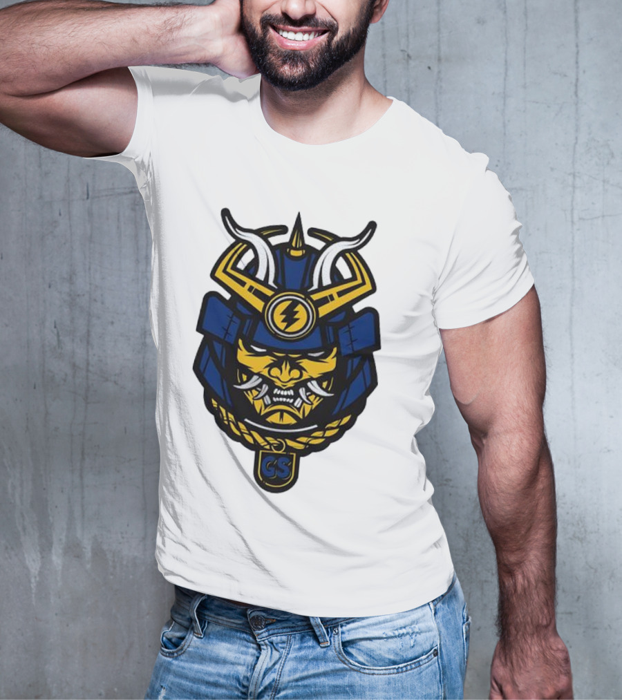 Golden State Warriors GS Samurai Helmet Emblem T-Shirt