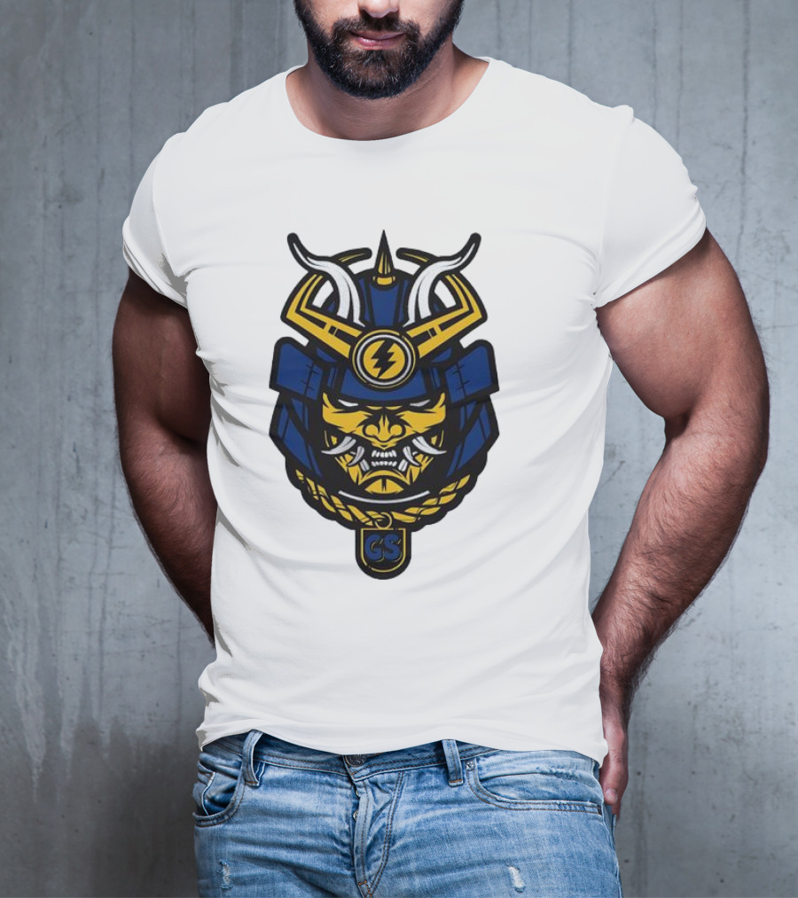 Golden State Warriors GS Samurai Helmet Emblem T-Shirt