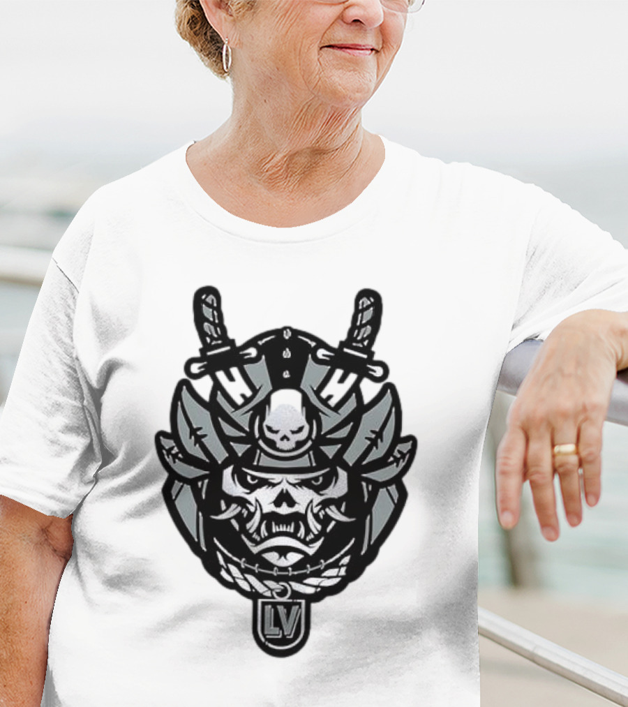 Las Vegas Raiders Samurai LV Skull Emblem T-Shirt