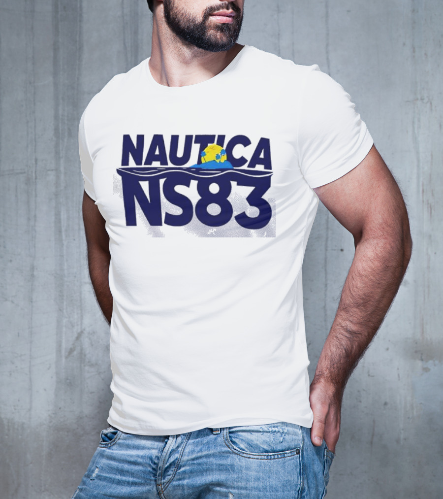 Nautica NS83 Ocean Wave And Globe T-Shirt