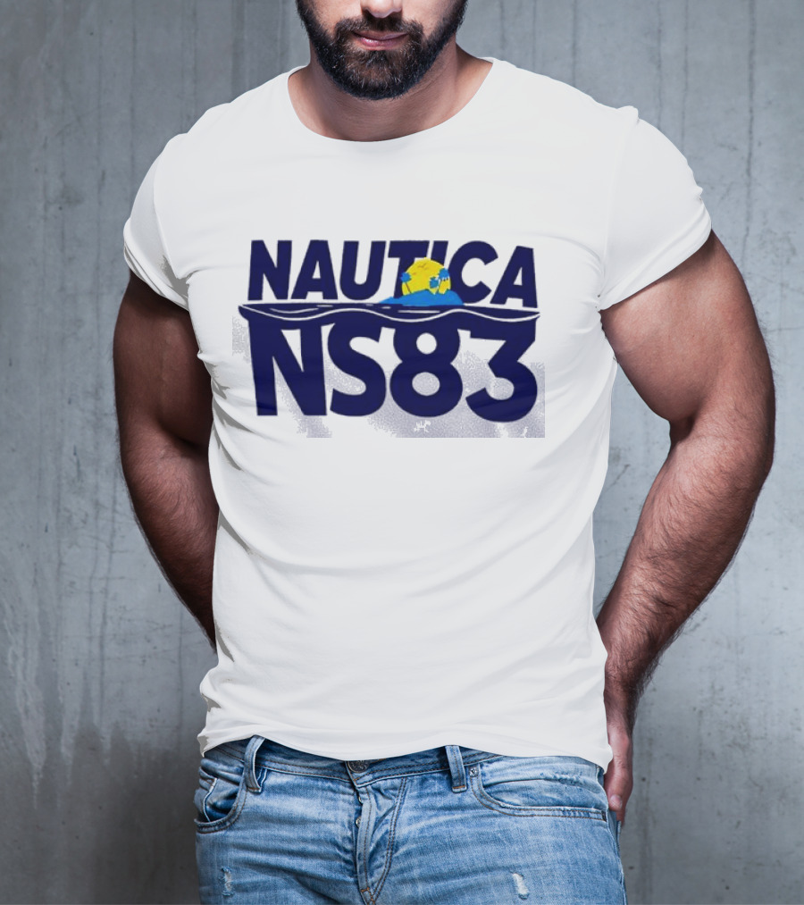 Nautica NS83 Ocean Wave And Globe T-Shirt