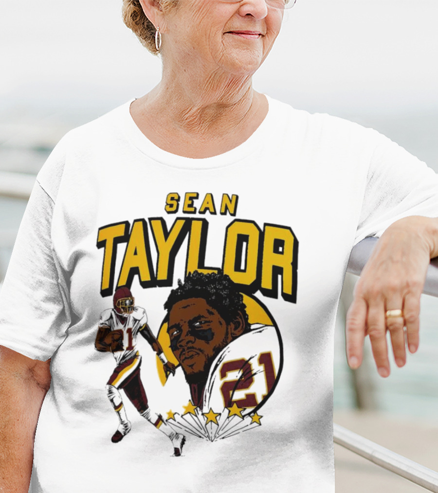 Sean Taylor Washington Commanders Caricature Player Signature T-Shirt