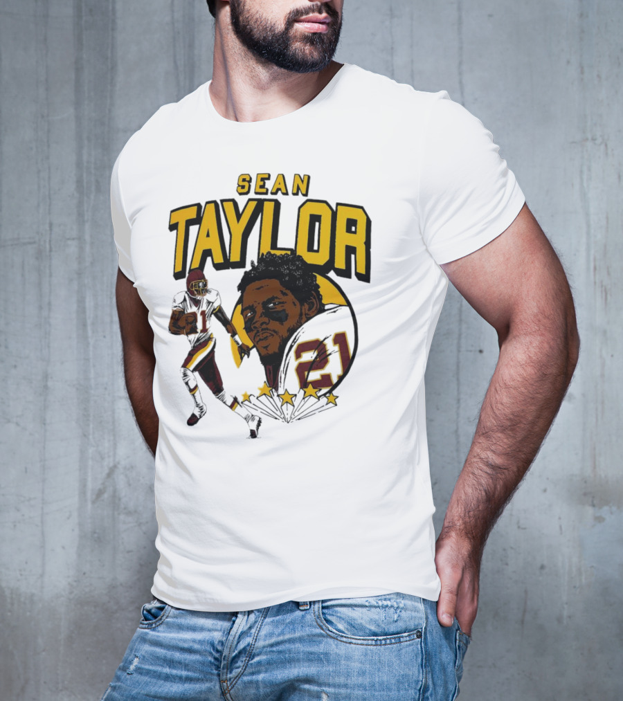 Sean Taylor Washington Commanders Caricature Player Signature T-Shirt