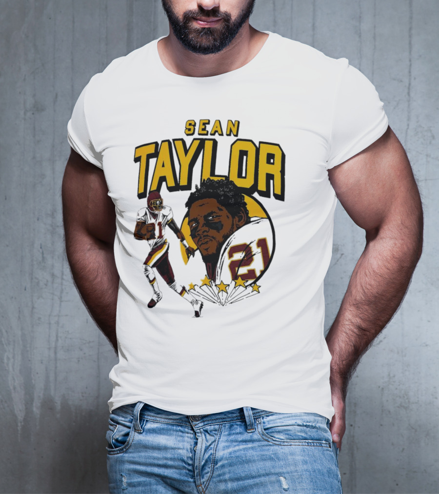 Sean Taylor Washington Commanders Caricature Player Signature T-Shirt