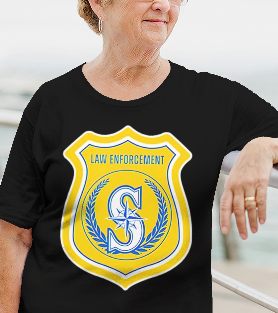 Seattle Mariners Law Enforcement Badge Shield S T-Shirt