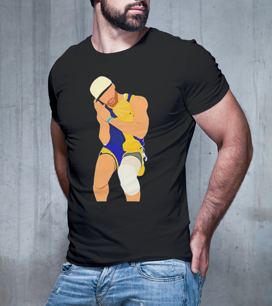 Steph Curry Night Night Basketball Pose With Trophy T-Shirt