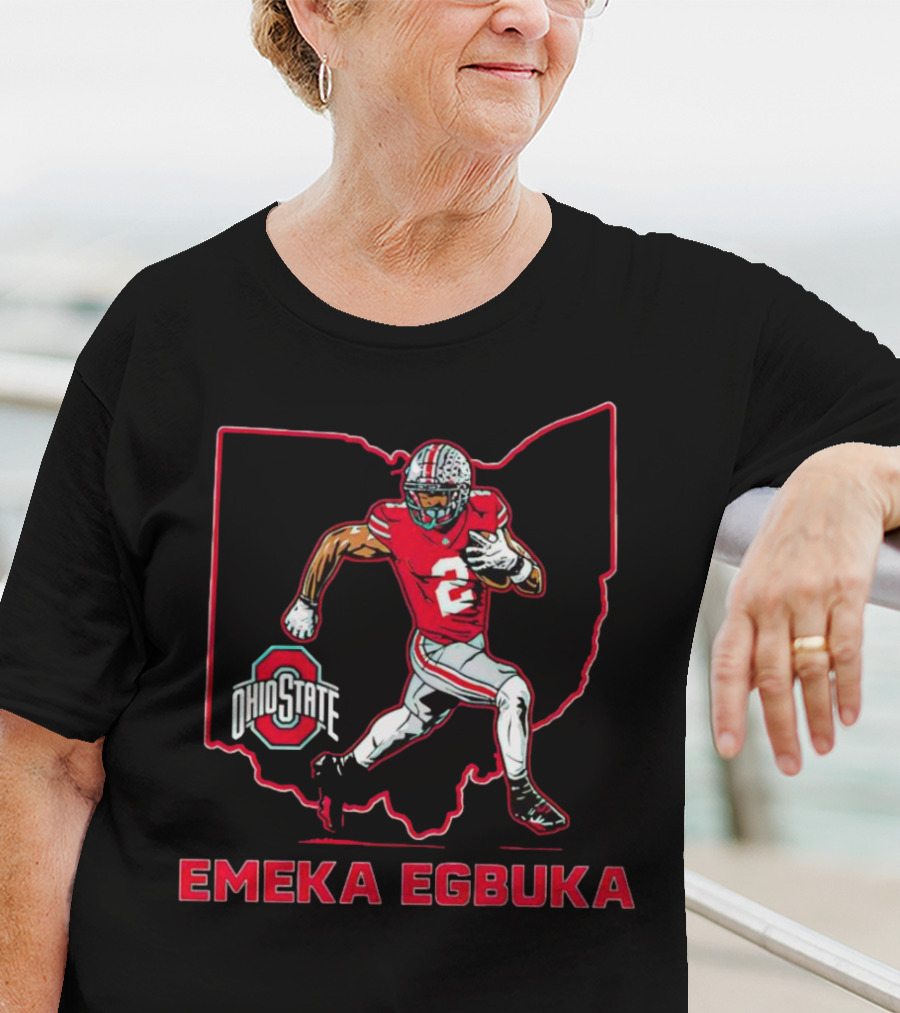 Emeka Egbuka Ohio State Buckeyes Football Star T-Shirt
