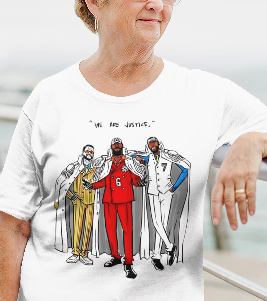 Jay Kim We Are Justice One Piece Anime Three Admirals T-Shirt
