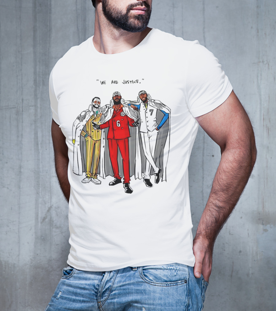 Jay Kim We Are Justice One Piece Anime Three Admirals T-Shirt