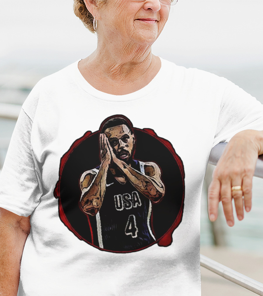 Stephen Curry Night Night USA Basketball Team Paris T-Shirt