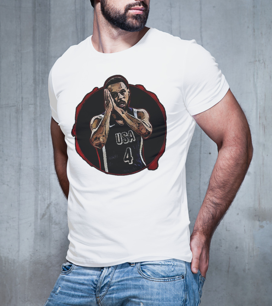 Stephen Curry Night Night USA Basketball Team Paris T-Shirt