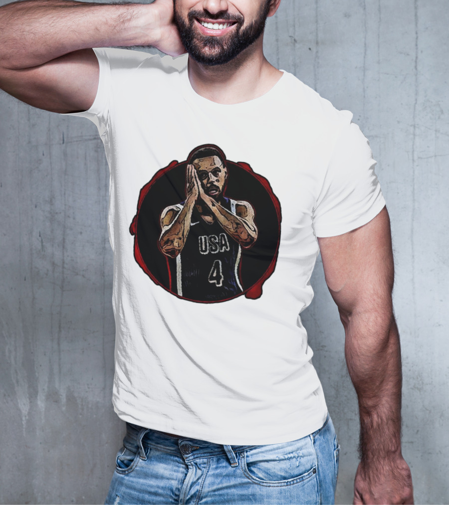 Stephen Curry Night Night USA Basketball Team Paris T-Shirt