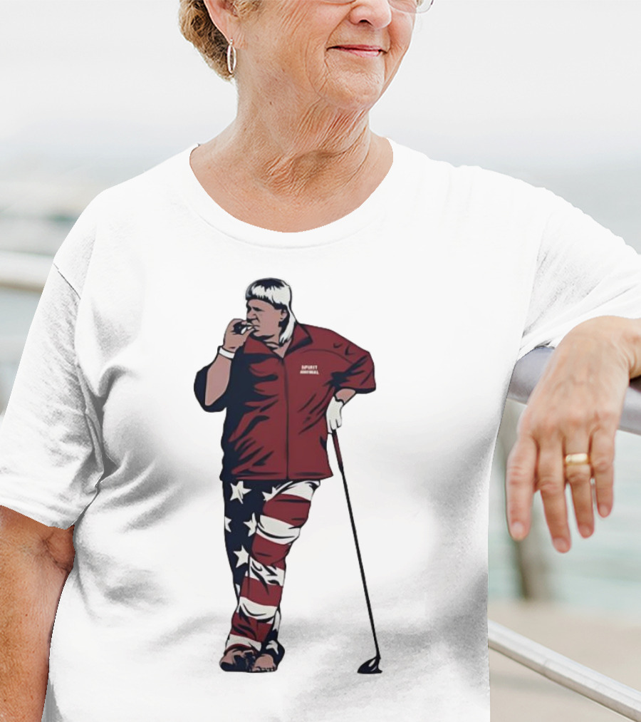 John Daly Sports Legend American Flag Pants Golf T-Shirt
