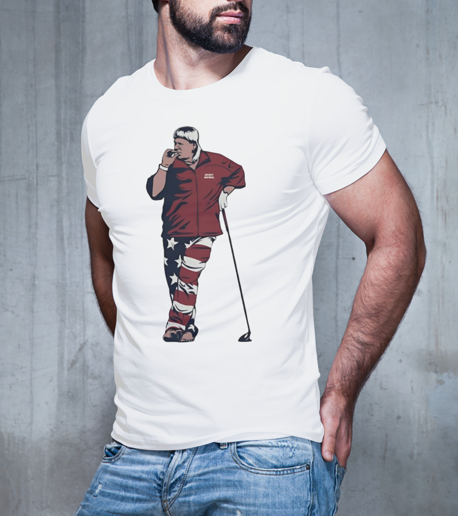 John Daly Sports Legend American Flag Pants Golf T-Shirt