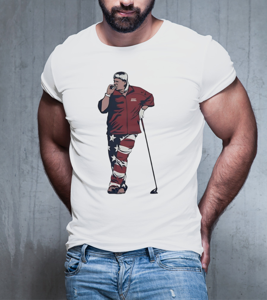 John Daly Sports Legend American Flag Pants Golf T-Shirt