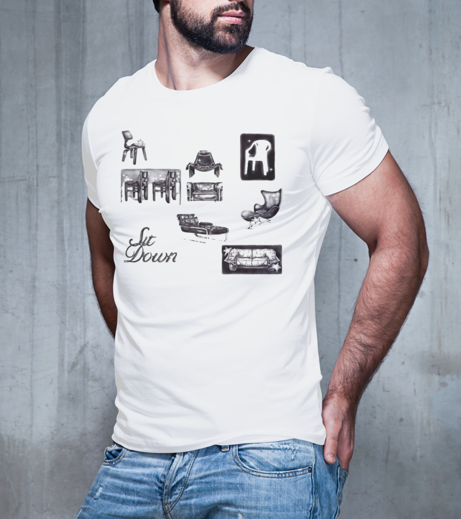 Sit Down More Chairs Armchair Couch T-Shirt