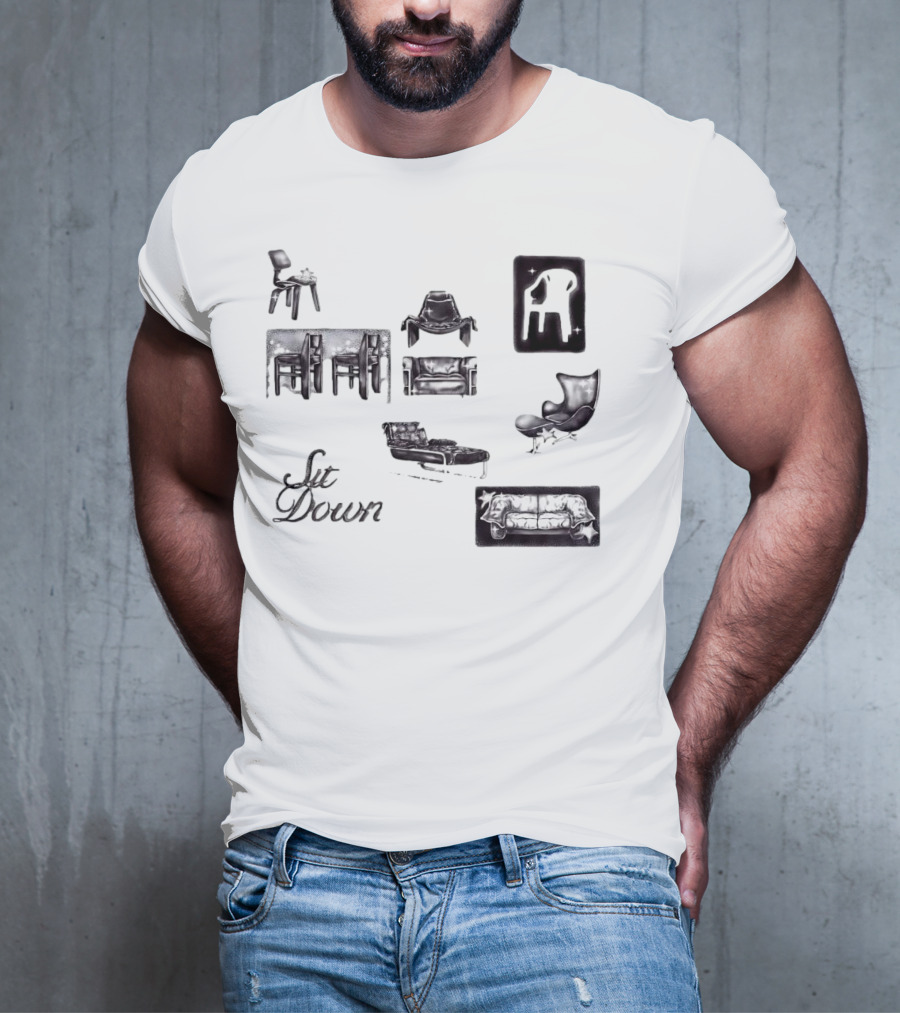 Sit Down More Chairs Armchair Couch T-Shirt