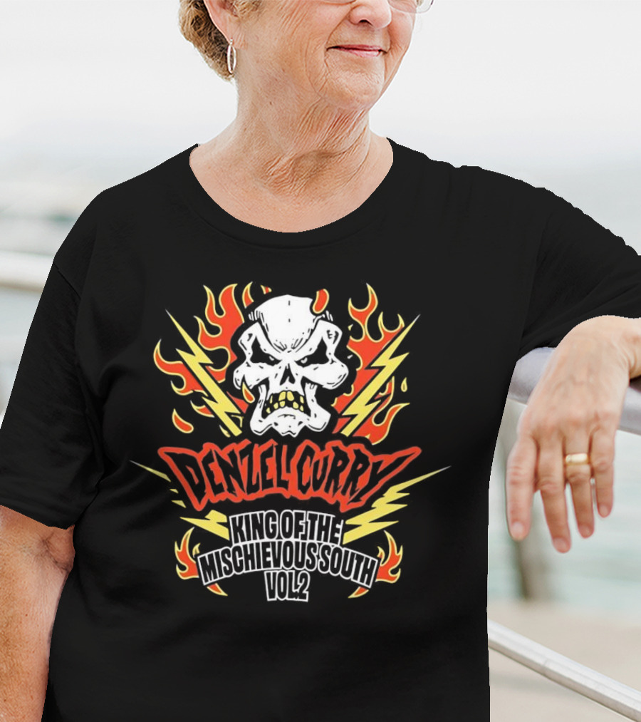 Denzel Curry King Of The Mischievous South Vol 2 Skull Flames Lightning T-Shirt